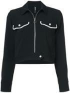 Adam Selman Pearl Trim Jacket - Black