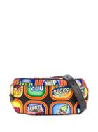 Moschino Printed Leather Belt Bag - Black