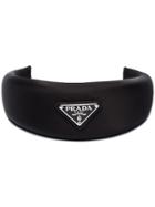 Prada Logo Plaque Headband - Black