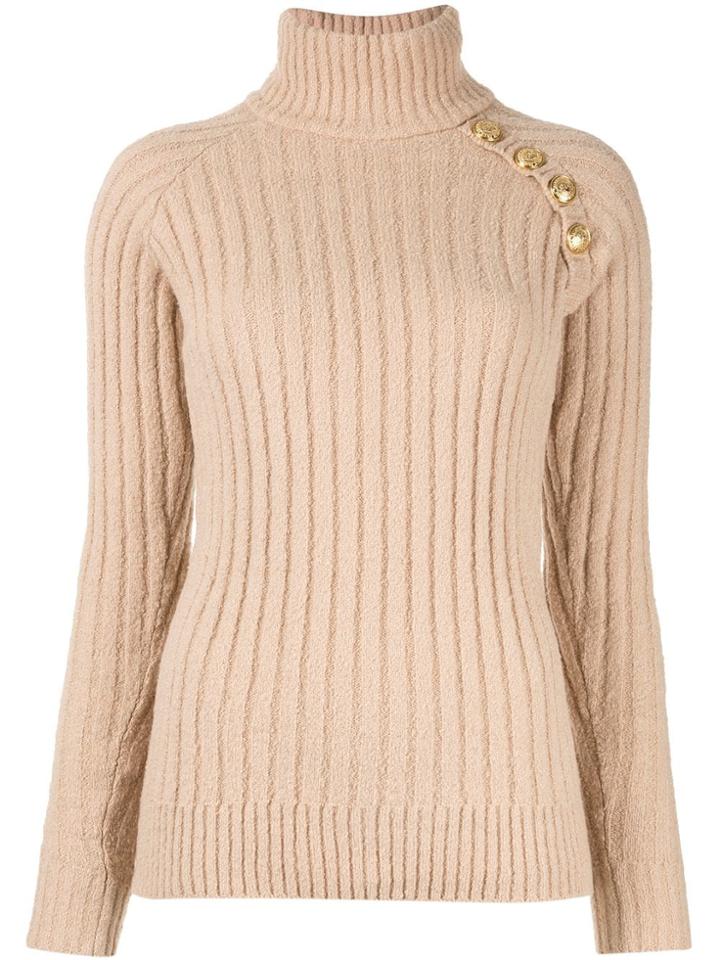 Balmain Ribbed Jumper - Neutrals