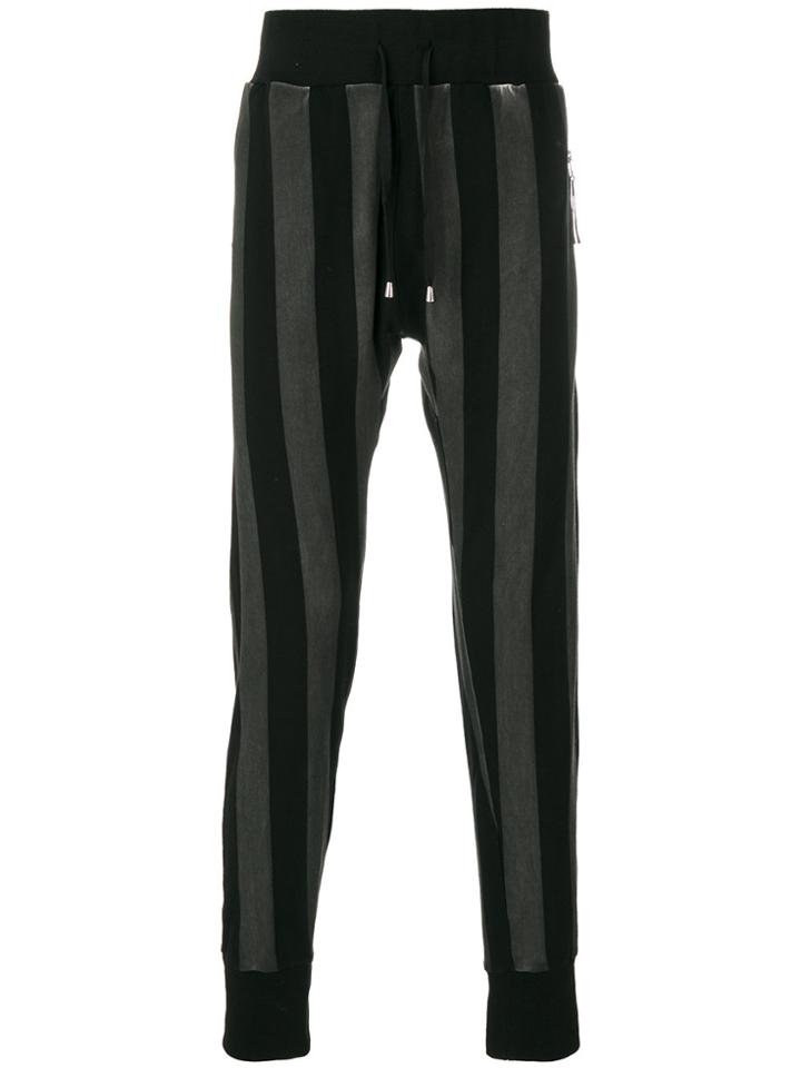 Unconditional Striped Slim Fit Pants - Black