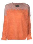 Isabel Marant Contrast Panel Knit Sweater - Orange