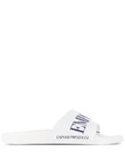 Emporio Armani Classic Beach Slides - White
