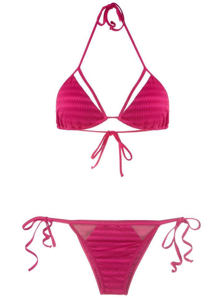 Brigitte Cut-out Panelled Bikini - Pink