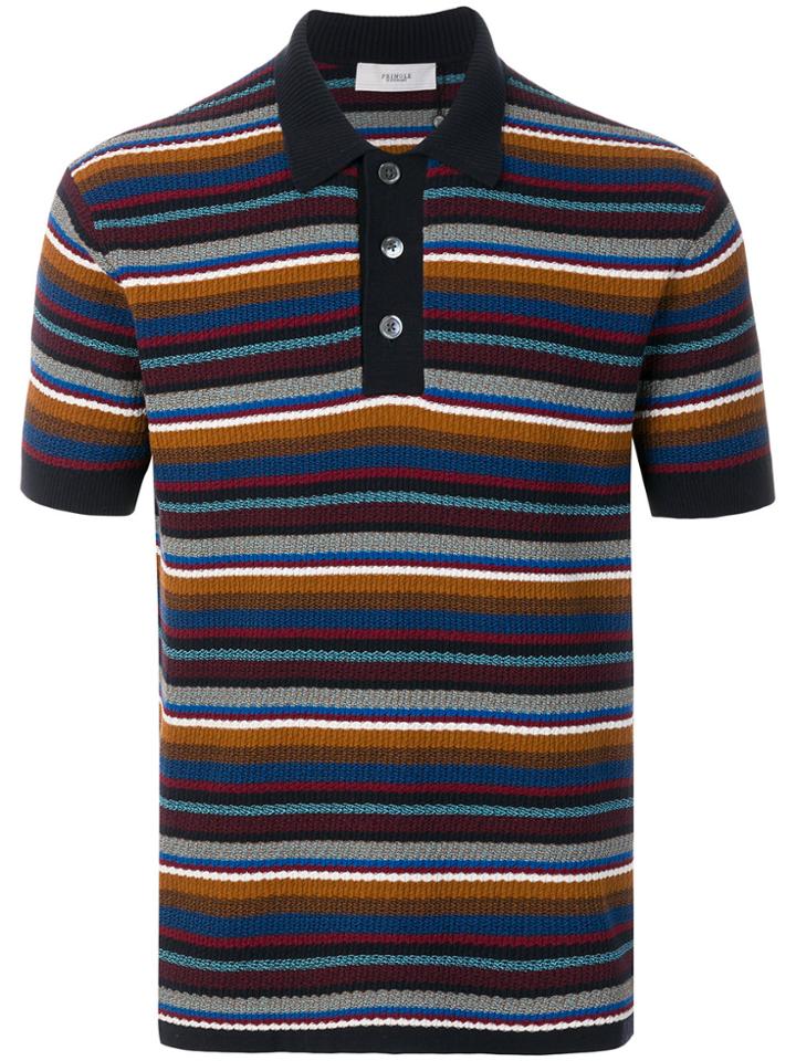 Pringle Of Scotland Knitted Stripe Polo Shirt - Multicolour