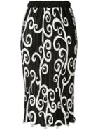 Romance Was Born Fortuny Vine Pearl Skirt - Black