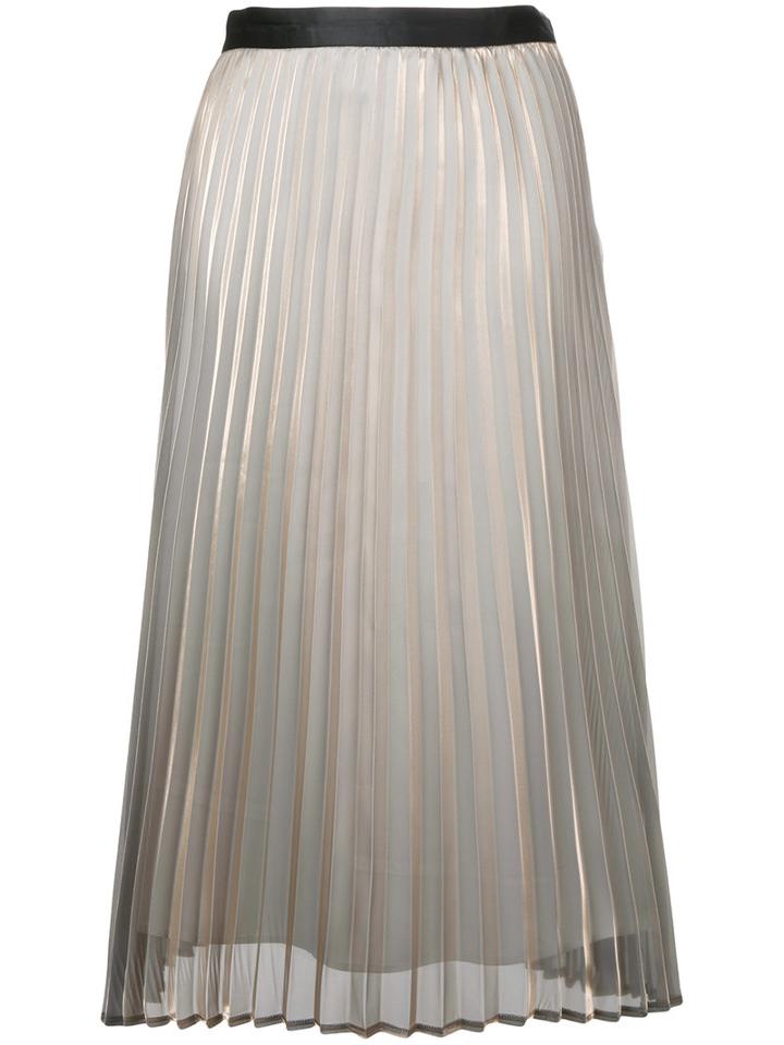 Guild Prime Pleated Midi Skirt, Women's, Size: 36, Grey, Polyester