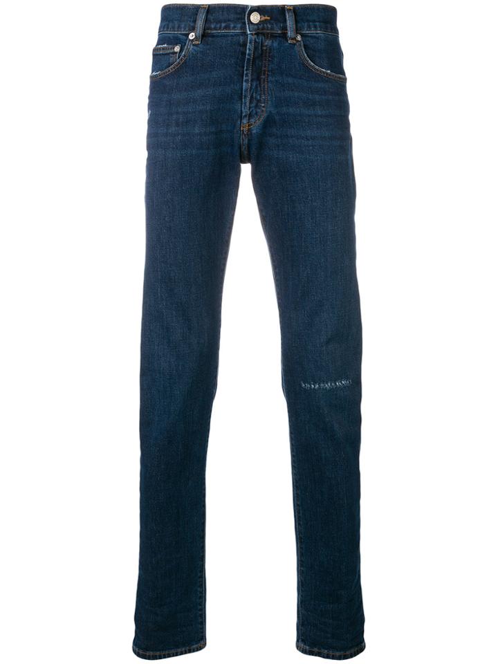 Versus Five Pocket Straight Leg Jeans - Blue