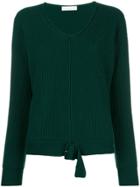 Fabiana Filippi Buckle Trim Ribbed Sweater - Green
