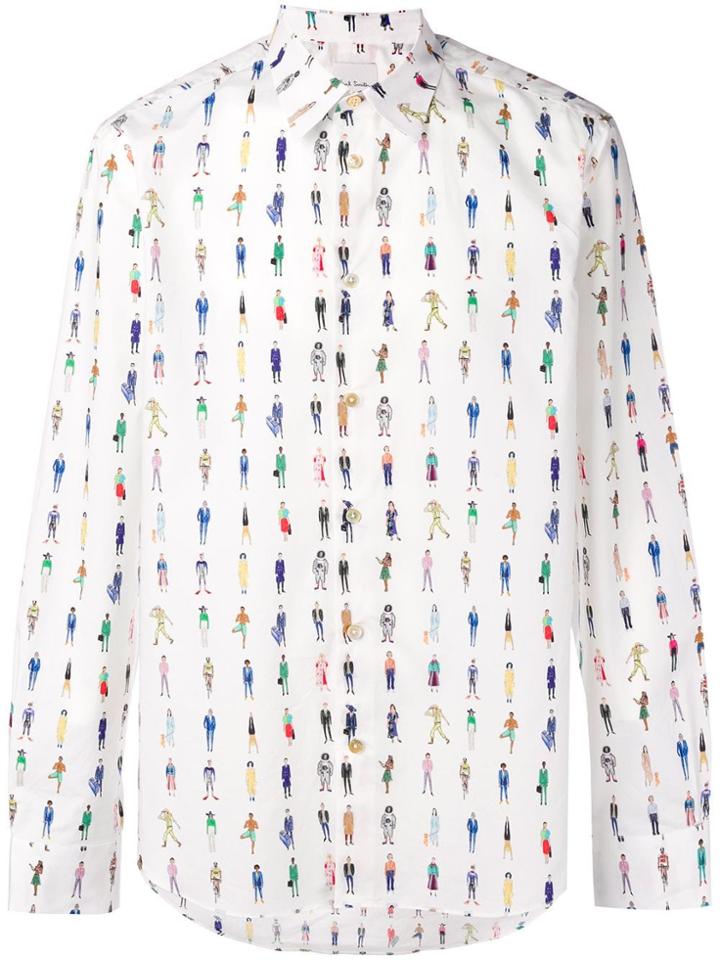 Paul Smith 'people' Print Shirt - White