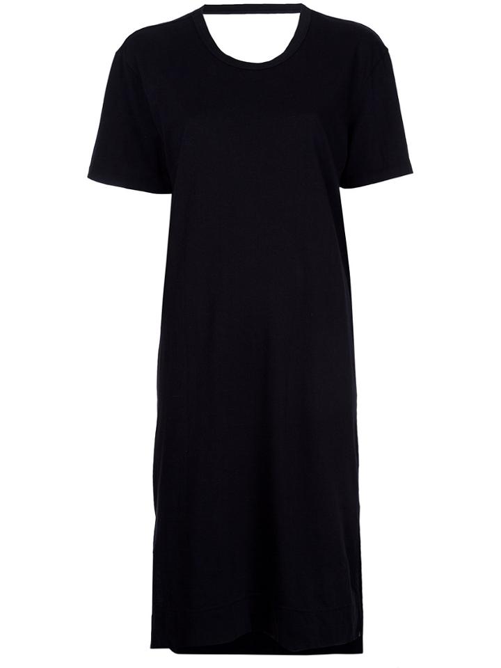 Bassike Open Back T-shirt Dress - Black