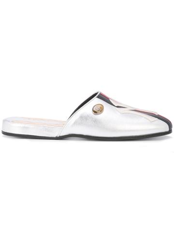 Gucci Ny Yankees Slippers - Silver