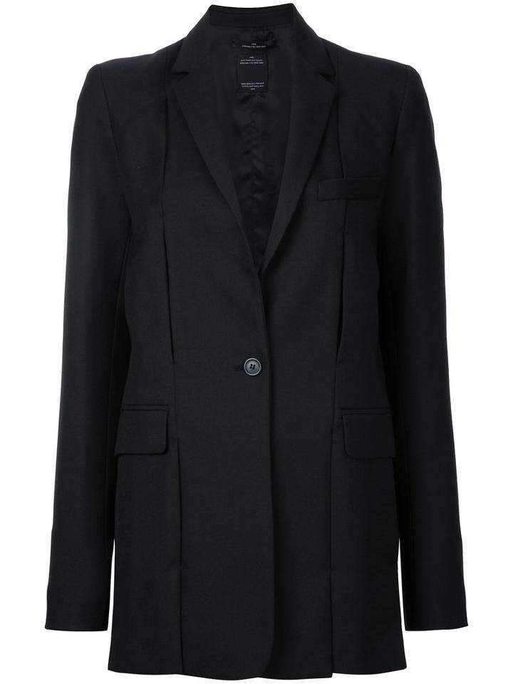 Rokh - Strap Detail Blazer - Women - Wool - 34, Black, Wool
