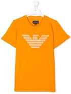 Emporio Armani Kids Teen Logo Print T-shirt - Orange