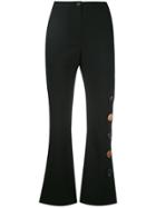 Eudon Choi Cut-out Detail Cropped Trousers - Black