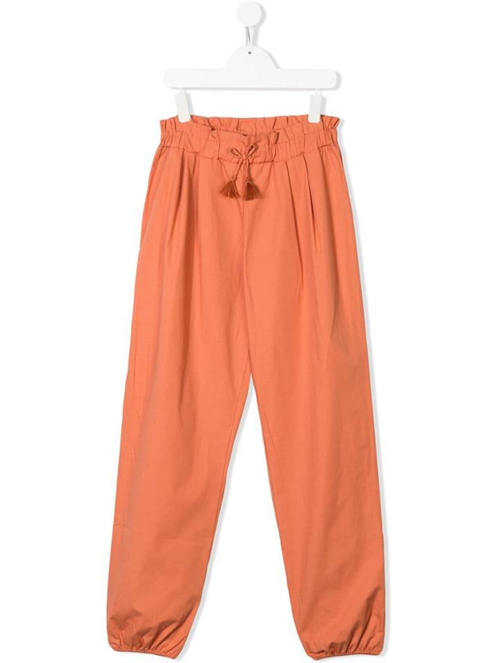 Chloé Kids Teen Tassel Embellished Trousers - Brown