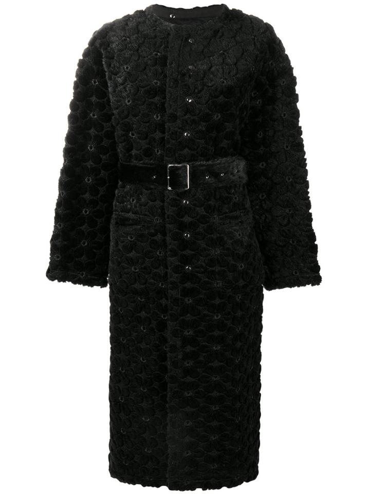Comme Des Garçons Noir Kei Ninomiya Faux Fur Floral Embroidered Long