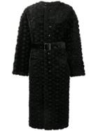 Comme Des Garçons Noir Kei Ninomiya Faux Fur Floral Embroidered Long