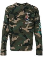 Valentino - Camouflage Sweatshirt - Men - Cotton/polyamide/polyester/viscose - L, Green, Cotton/polyamide/polyester/viscose