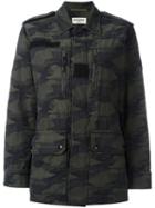 Saint Laurent Camouflage Military Jacket, Women's, Size: 42, Green, Cotton