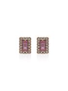 Suzanne Kalan Rose Gold And Pink Sapphire Stud Earrings