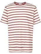 Sunspel Striped Short Sleeve T-shirt - White