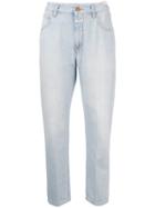 Closed Straight-leg Cropped Jeans - Blue
