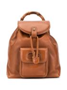 Gucci Pre-owned Bamboo Line Mini Rucksack - Brown