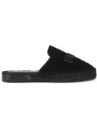 Fenty X Puma Embroidered Logo Flat Espadrilles - Black