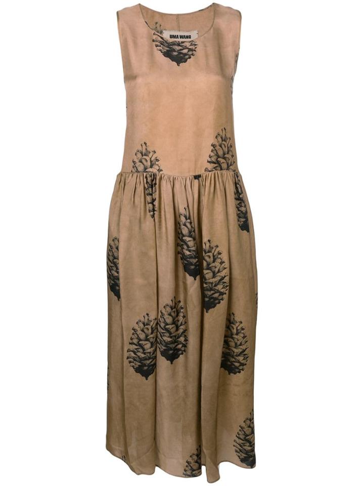 Uma Wang Pine Cone Print Dress - Pink