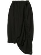 Y's Gathered Midi Skirt - Black