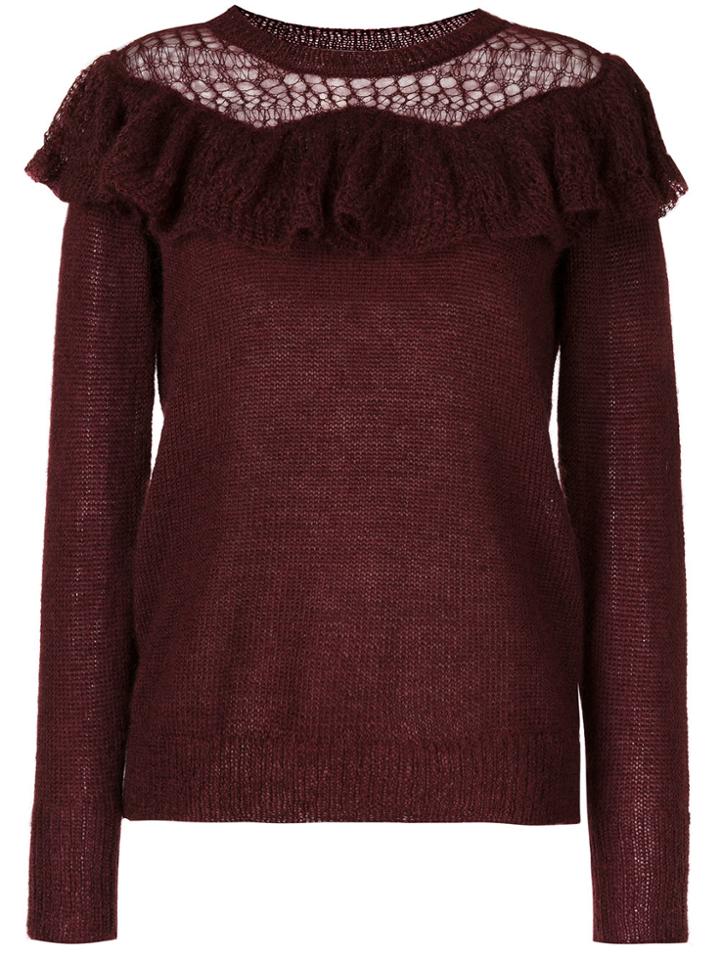 Stella Mccartney Ruffle-trimmed Jumper - Red