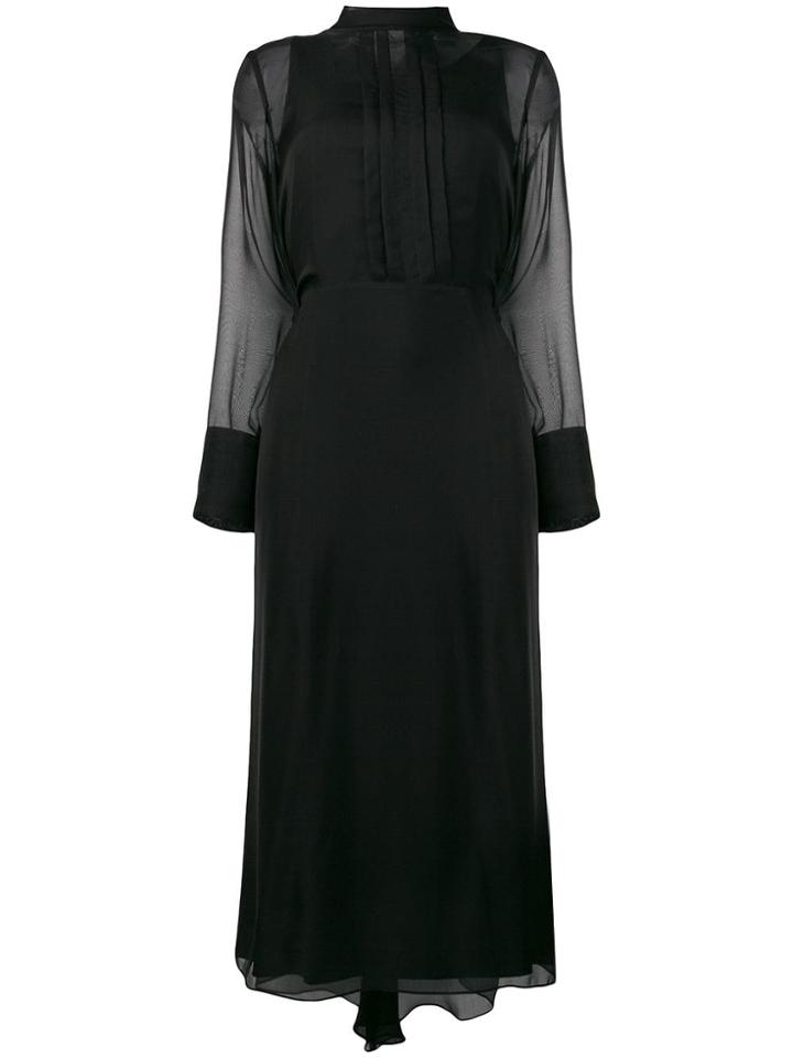 Irina Schrotter Sheer Midi Dress - Black