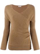 P.a.r.o.s.h. Wrapped Front Jumper - Brown