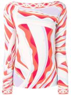 Emilio Pucci Burle Print Long Sleeved Top - Red