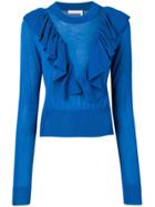 See By Chloé Ruffle Detail Jumper - Blue
