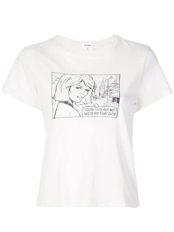 Re/done Printed Comic T-shirt - White