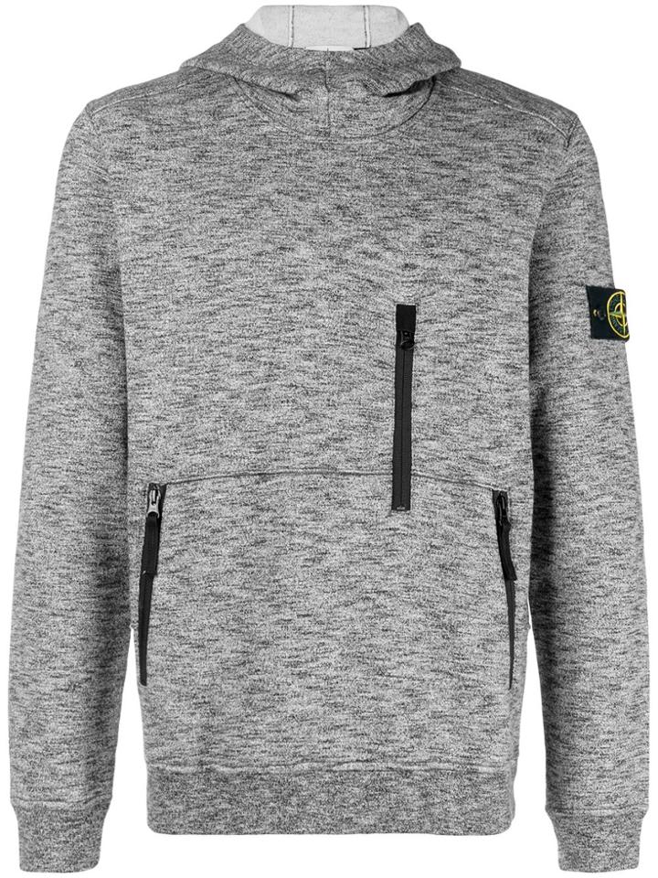 Stone Island Multi-zip Hoodie - Grey