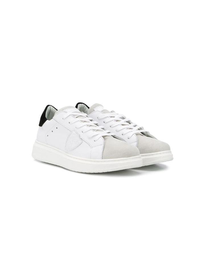 Philippe Model Kids Low Lace-up Sneakers - White
