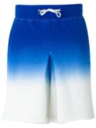 Ganryu Comme Des Garcons - Ombre Shorts - Men - Cotton - M, Blue, Cotton