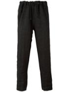 Transit Drawstring Track Pants, Men's, Size: Large, Black, Linen/flax/polyester/cotton