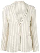 Massimo Alba - Striped Blazer - Women - Cotton/linen/flax - M, Women's, Nude/neutrals, Cotton/linen/flax