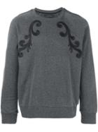 Christian Pellizzari Embroidered Detail Sweatshirt, Men's, Size: 52, Grey, Cotton