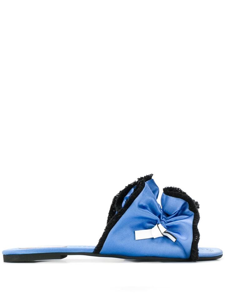 Carven Fringed Sandals - Blue