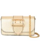 Burberry Buckle Detail Crossbody Bag, Women's, Grey, Calf Leather/polyester