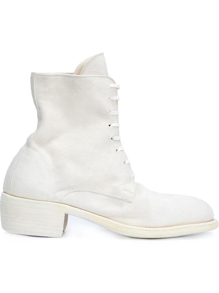 Guidi Combat Boots, Women's, Size: 6, White, Leather/suede