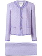 Chanel Pre-owned 1998's Jacquard Skirt Suit - Purple