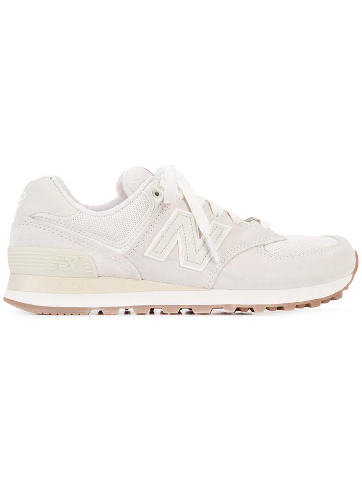 New Balance Mesh Detail Lace-up Sneakers - White