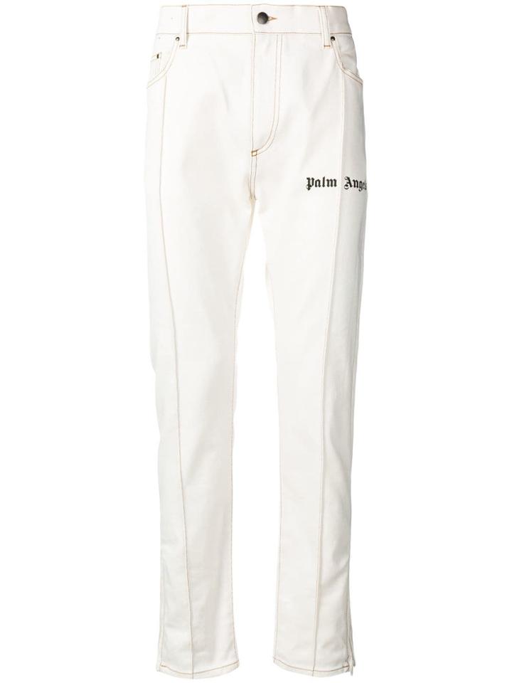 Palm Angels Straight Leg Jeans - White