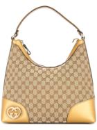 Gucci Vintage Gucci Gg Pattern Shoulder Bag - Neutrals